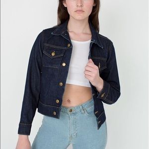 NWOT AMERICAN APPAREL DARK DENIM JACKET